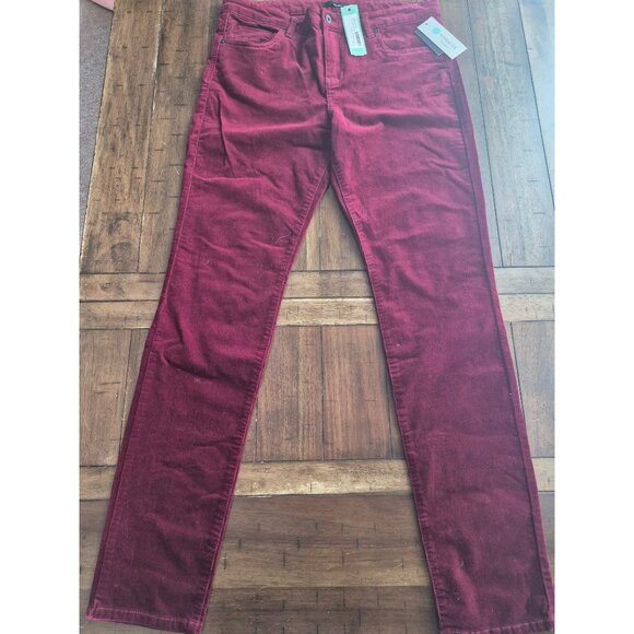Edysen Hampton Burgundy Skinny Corduroy Pants Size 14 - Picture 1 of 6